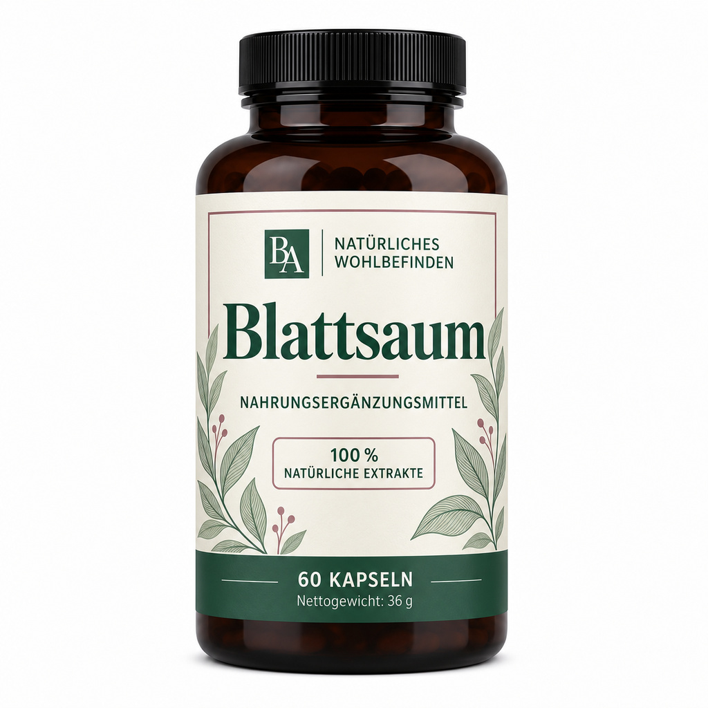 Blattsaum – Produktverpackung in einer Studioaufnahme